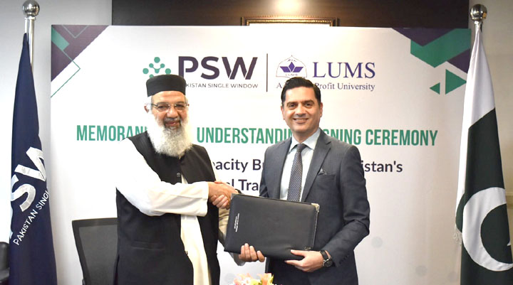 LUMS, PSW Sign MoU to Boost Trade Facilitation Capacity, Research