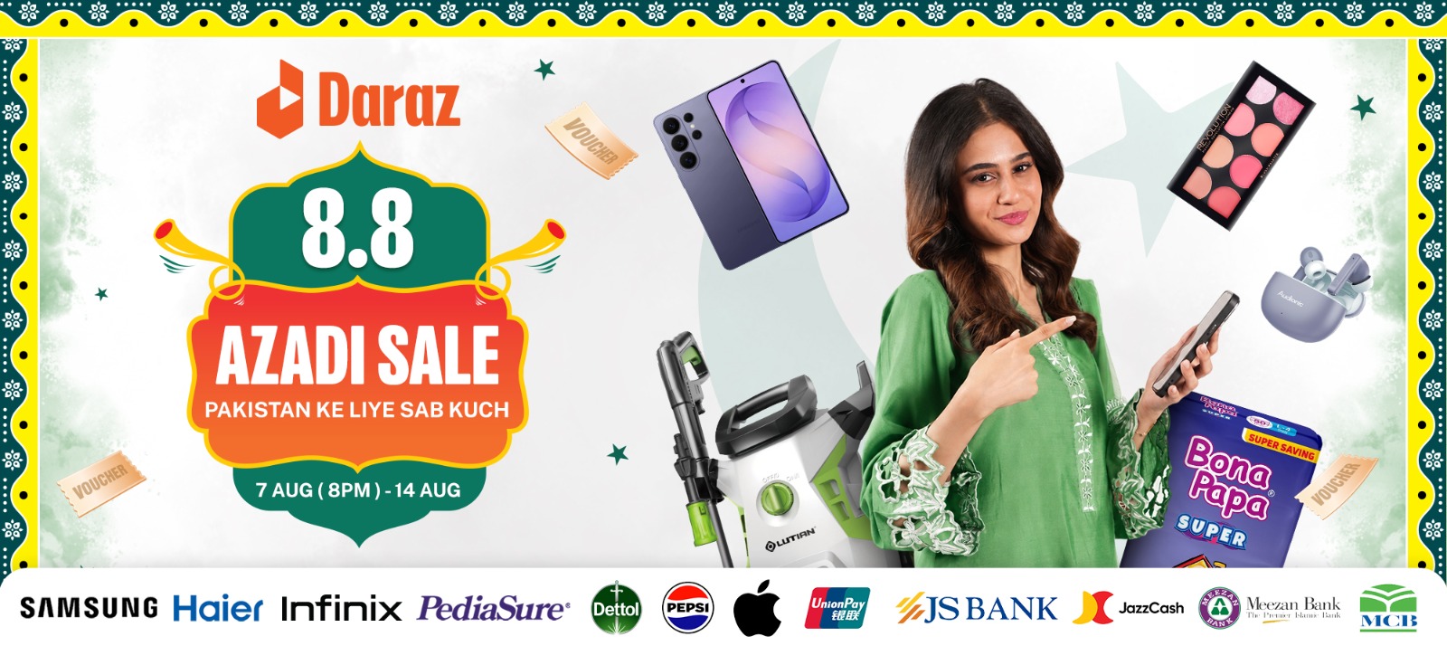 Daraz Pakistan Marks the Spirit of Independence with 8.8 Deals of Up to 80% and Exciting Shop & Win Prizes