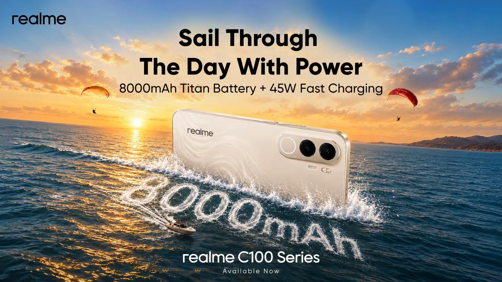 realme C100 Series with 8000mAh Battery Empowers Pakistan's Multi-Role Youth by Making Durable Champion More Accessible