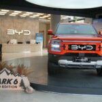 BYD Shark 6 Limited Edition Outback Orange on display at the BYD showroom in Pakistan